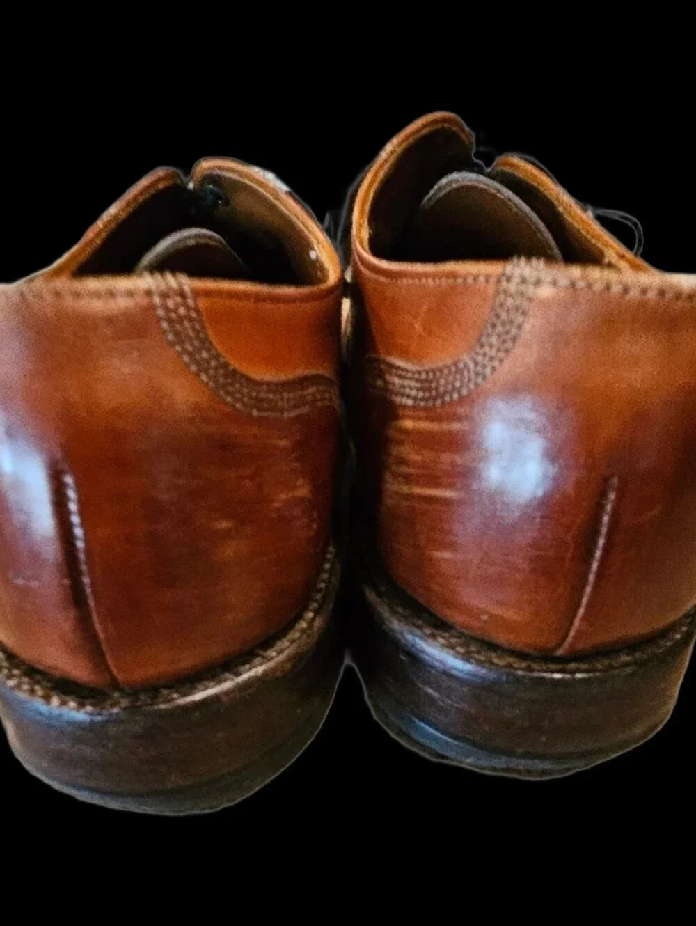 Allen Edmonds Brown  Wingtip Austerity Brogue Leather Shoe SZ 9.5  A USA
